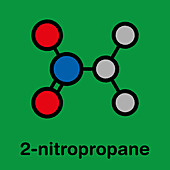 Nitropropane chemical solvent molecule