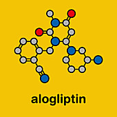 Alogliptin diabetes drug molecule