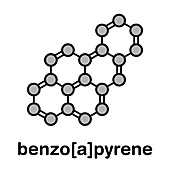 Benzo(a)pyrene polycyclic aromatic hydrocarbon molecule