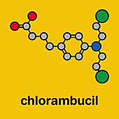 Chlorambucil leukemia drug molecule