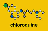 Chloroquine malaria drug molecule