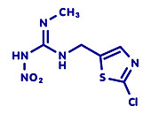 Clothianidin insecticide molecule