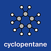 Cyclopentane cycloalkane molecule