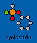 Cyclosarin nerve agent molecule