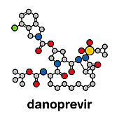 Danoprevir hepatitis C antiviral drug molecule