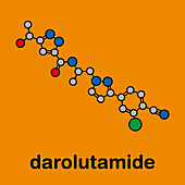 Darolutamide prostate cancer drug molecule