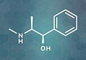 Ephedrine stimulant drug molecule