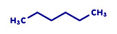 Hexane alkane molecule