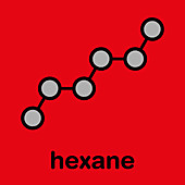 Hexane alkane molecule
