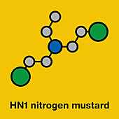 HN1 nitrogen mustard molecule