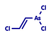 Lewisite chemical weapon molecule