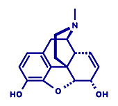 Morphine pain drug molecule