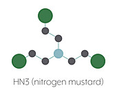 Nitrogen mustard HN-3 molecule