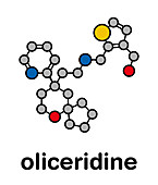 Oliceridine opioid pain drug molecule