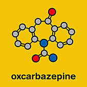 Oxcarbazepine epilepsy drug molecule