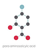 Para-aminosalicylic acid drug molecule