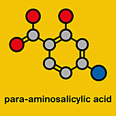 Para-aminosalicylic acid drug molecule