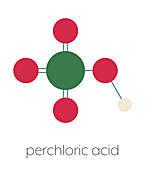 Perchloric acid superacid molecule