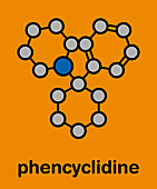 Phencyclidine hallucinogenic drug molecule