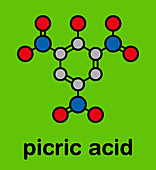 Picric acid explosive molecule