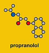 Propranolol high blood pressure drug molecule