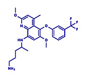 Tafenoquine malaria drug molecule