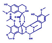 Trabectedin cancer drug molecule