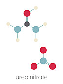 Urea nitrate high explosive molecule