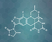 Zoliflodacin antibiotic drug molecule