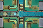 Microchip surface, light micrograph