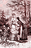 Breastfeeding mother and nurse, 19th century