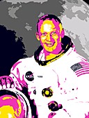 Buzz Aldrin, Apollo 11 astronaut, illustration