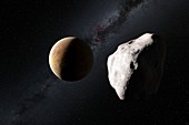 Lutetia asteroid, illustration