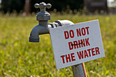 Water warning sign