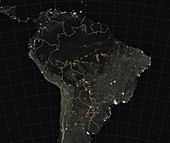 Amazon fire detections using satellite data, August 2019