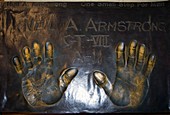 Neil Armstrong handprints.