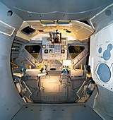 Apollo Lunar Module interior at KSC.
