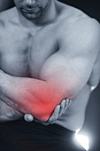 Elbow pain, conceptual image