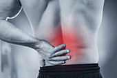 Lower back pain, conceptual image