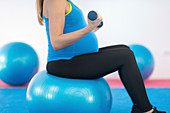 Pregnant woman exercising