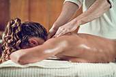 Woman having massage