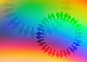 LGBT rainbow, conceptual illustration