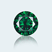 Round cut emerald