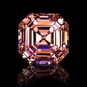 Asscher cut pink sapphire