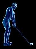 Golf player, illustration