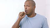 Man coughing