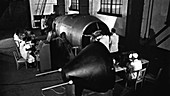 Tsar Bomba hydrogen bomb assembly, 1961