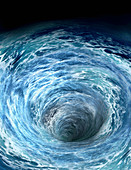 Swirling vortex, illustration