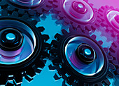 Cogs and gears, illustration