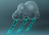 Cloud storage, conceptual illustration